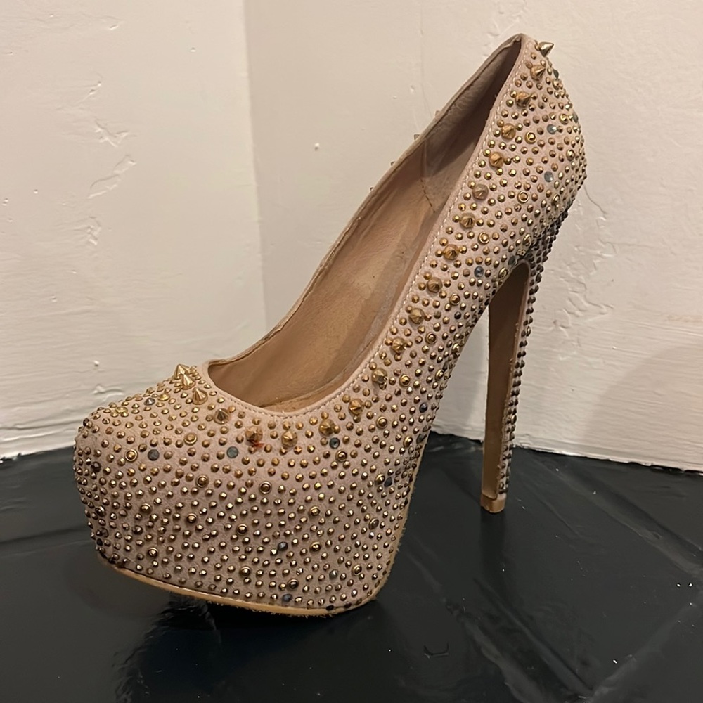 Gold studded Steve Madden heels